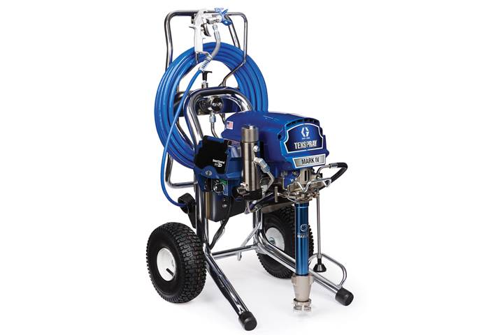 Graco Mark IV ProContractor električni bezračni raspršivač za bezračno raspršivanje boje i vatrootpornih premaza te bezračno nanošenje glet masa